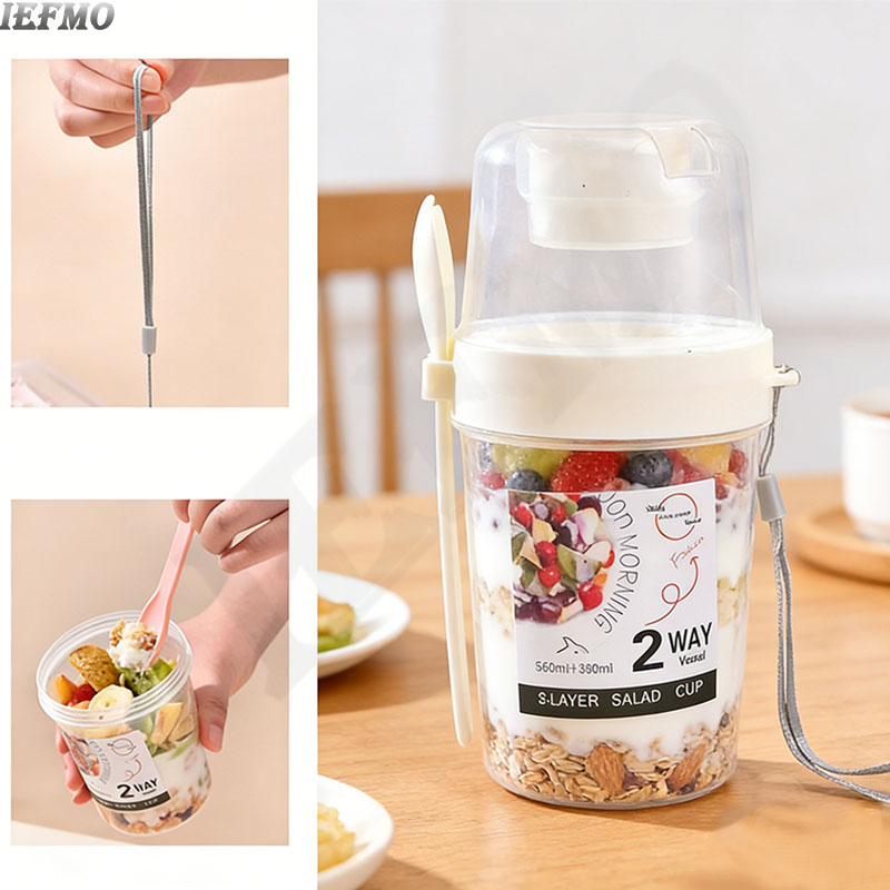 طقم وعاء سلطة محمول مع شوكة مد - مراجعة Food Snacks For Weight Loss وسعره