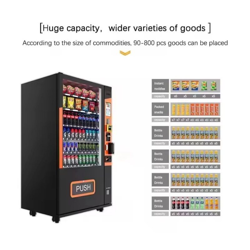 ماكينة بيع ذكية مخصصة بشاشة تع - مراجعة Food Drink Snacks وسعره