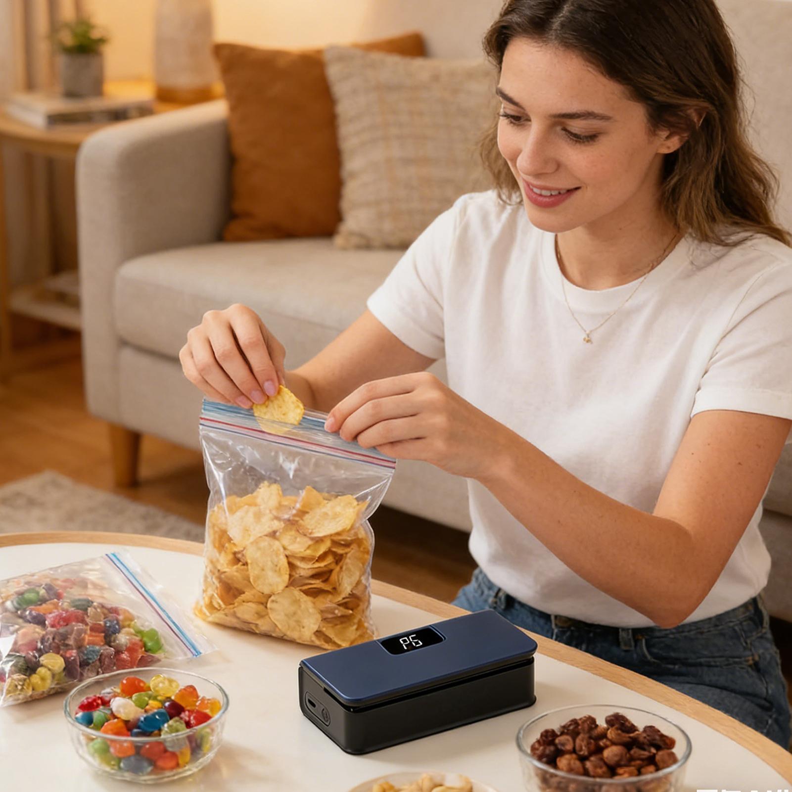 آلة إغلاق الأكياس المغناطيسية  - مراجعة Food Snacks Wholesale وسعره